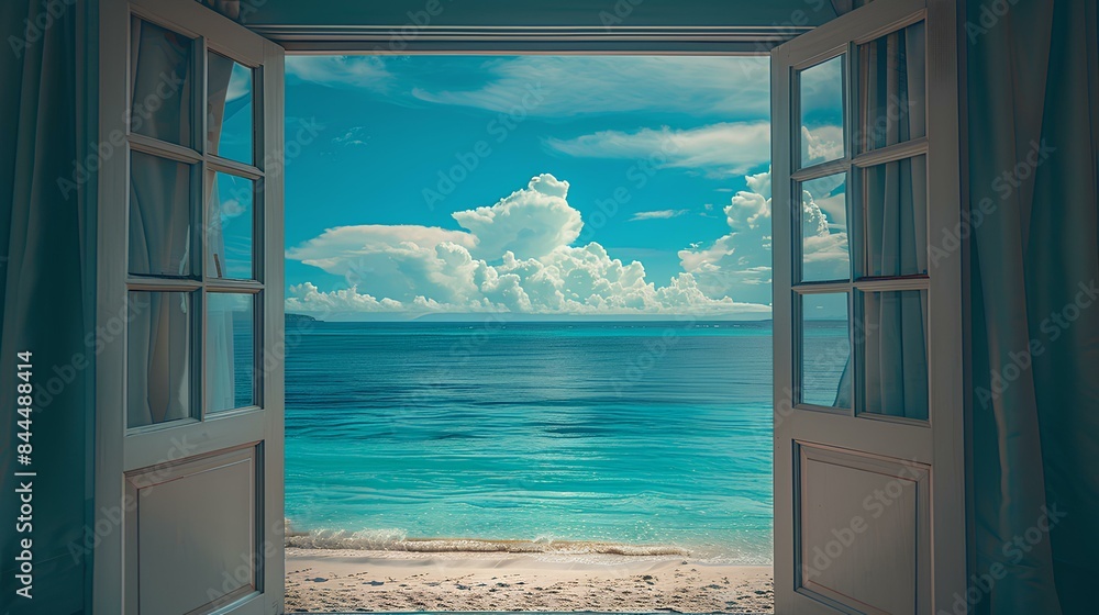 Open Window with Stunning Ocean View Open Window with Stunning Ocean View