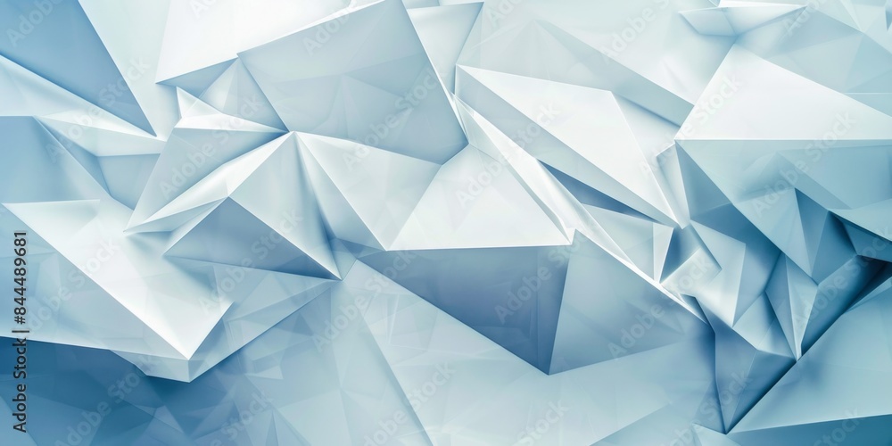 Fototapeta premium Modern White and Blue Geometric Angular Background