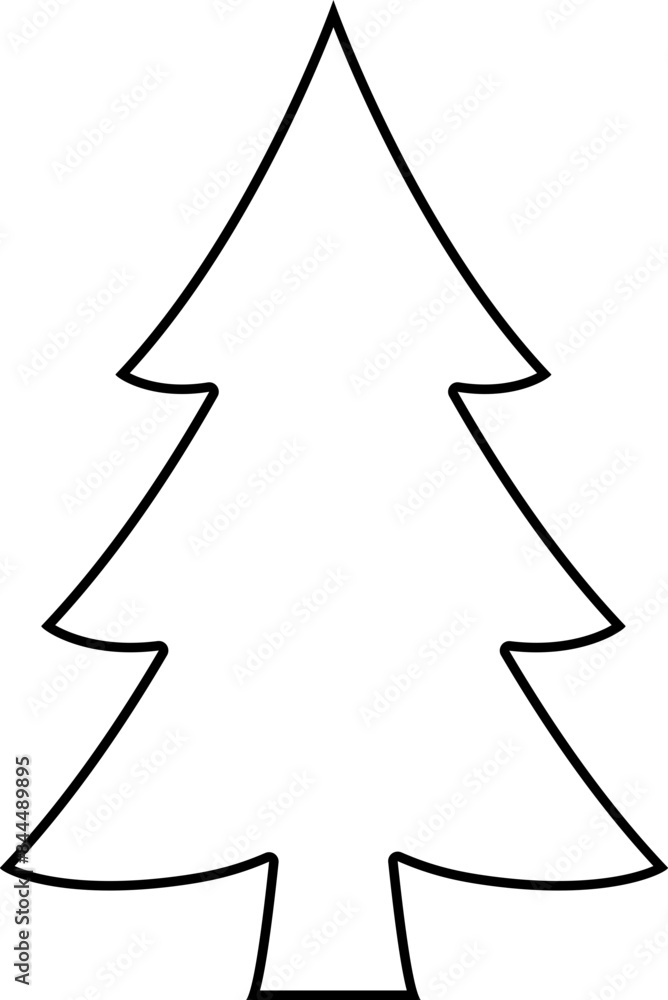 Simple shape Christmas tree outline vector.
Christmas tree black outline. Simple shape Christmas tree outline vector.
Christmas tree black outline.