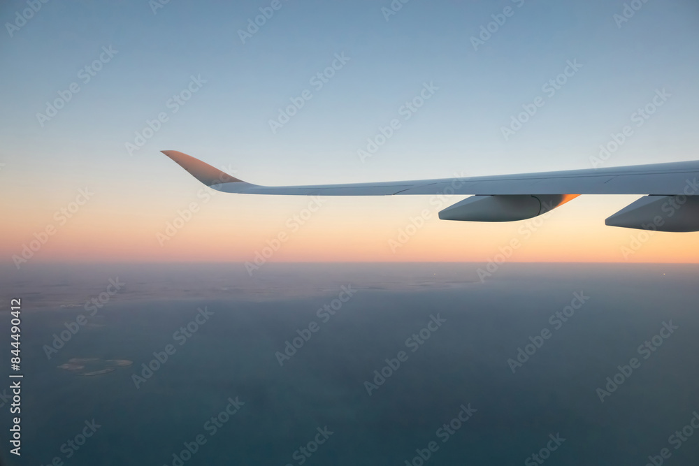 Fototapeta premium View from airplane window - Persian gulf