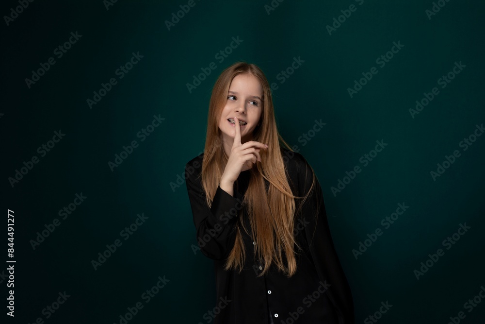 Girl With Long Hair Posing for a Picture Girl With Long Hair Posing for a Picture