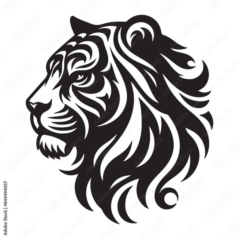 Angry Roaring Lion Head Black And White Vector Logo Design, Illustration, Silhouette
Angry Roaring Lion Head Black And White Vector Logo Design, Illustration, Silhouette