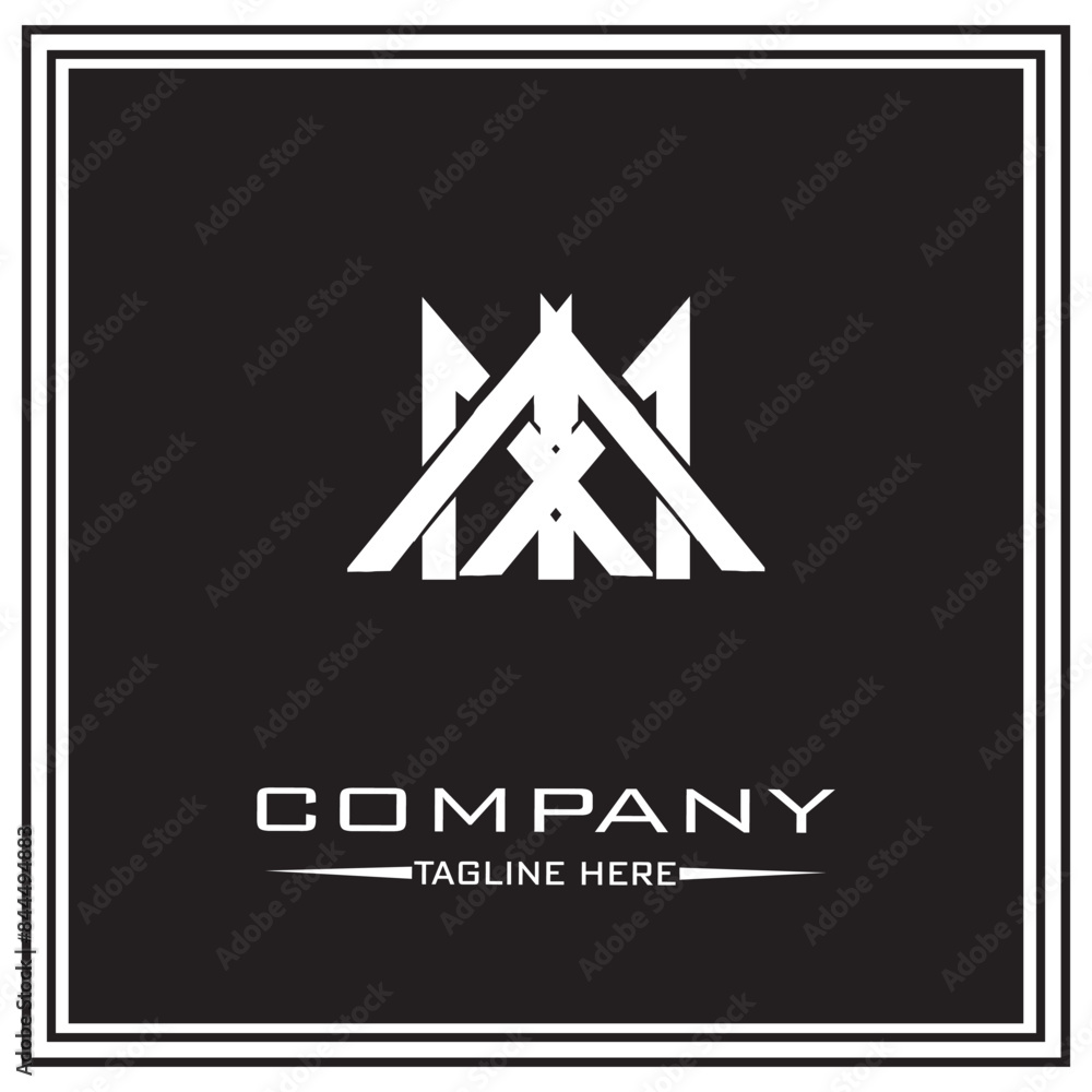 abstract logo design, black and white geometric technology icon abstract logo design, black and white geometric technology icon