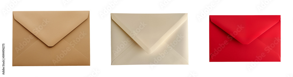 set of Cream A5 Envelope with a Classic Design on isolated background set of Cream A5 Envelope with a Classic Design on isolated background