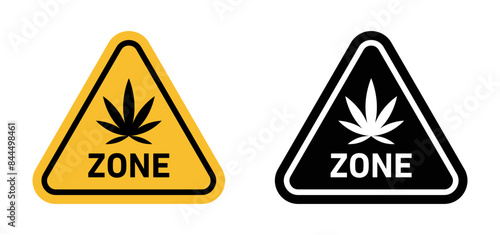 Cannabis Zone Traffic Sign Ensure Safety in Cannabis Permitted Areas
