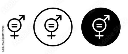 Gender Equality Icon Perfect for Social Justice and Awareness Designs © Krupal