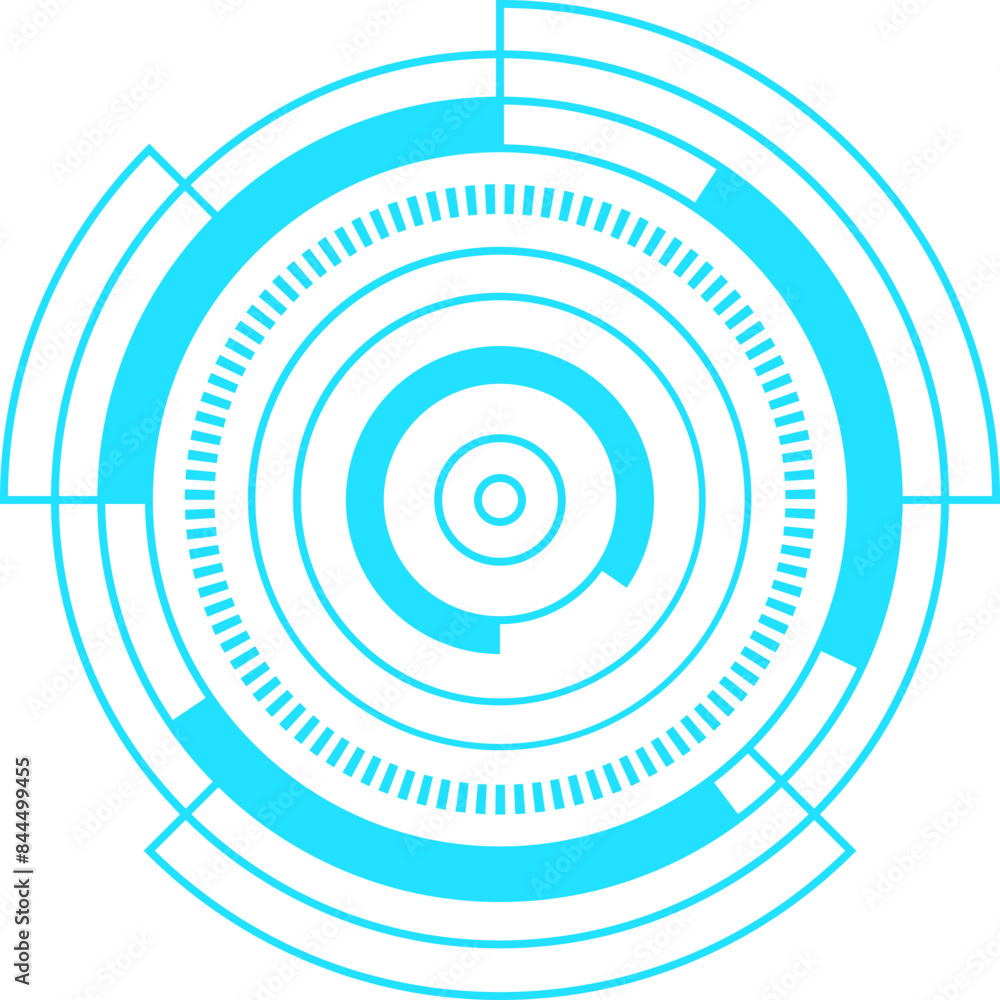 Abstract Futuristic Circle Decoration Abstract Futuristic Circle Decoration