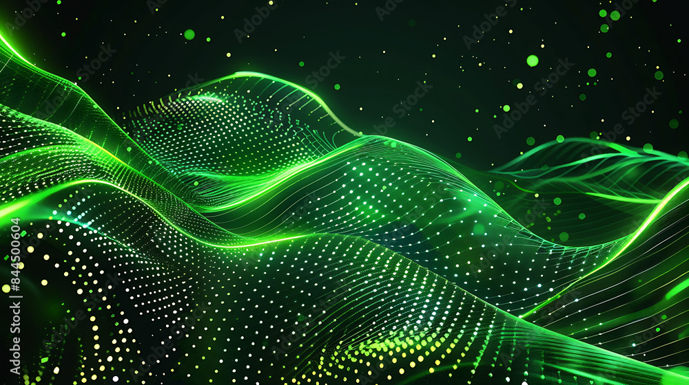 Modern Contemporary Green Vector Wave Modern Contemporary Green Vector Wave