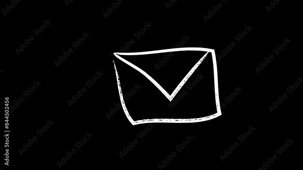 Hand drawn envelope with alpha channel. Hand drawn envelope with alpha channel.