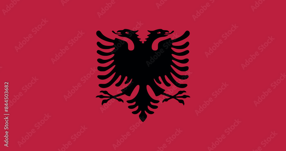 Fototapeta premium Illustration of the Albania national flag