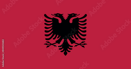 Illustration of the Albania national flag