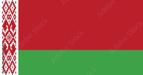 Illustration of the Belarus national flag