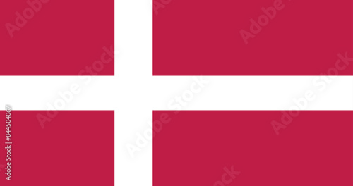 Illustration of the Denmark national flag