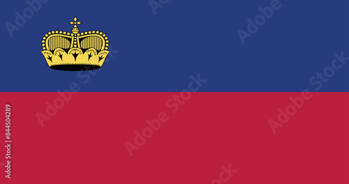 Illustration of the Liechtenstein national flag