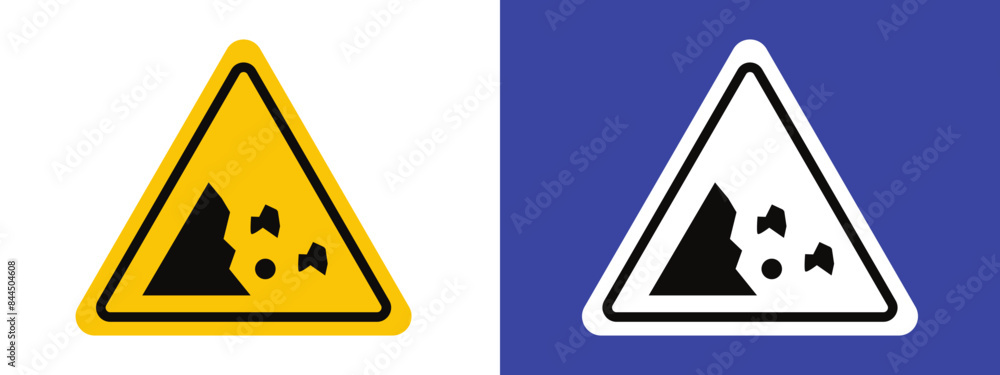 Falling Rock Hazard Sign Ensure Road Safety with Debris Alerts Falling Rock Hazard Sign Ensure Road Safety with Debris Alerts