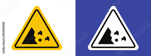 Falling Rock Hazard Sign Ensure Road Safety with Debris Alerts
