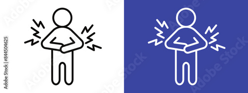 Muscle Ache Icon Ideal for Medical and Fitness Themes