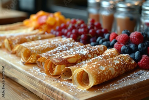 French creperie stall offering sweet crepes near hotel