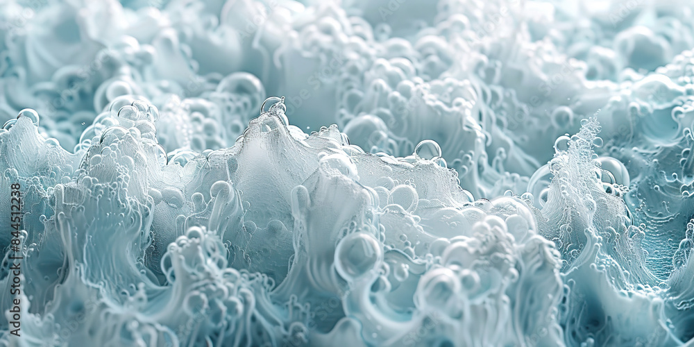 Obraz premium Frothy Foam: Close-Up of Bubbly and Textured Sea Foam