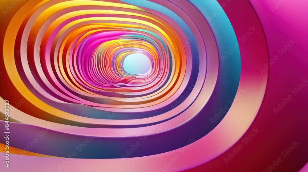 Colorful curved shapes in 3D Colorful curved shapes in 3D