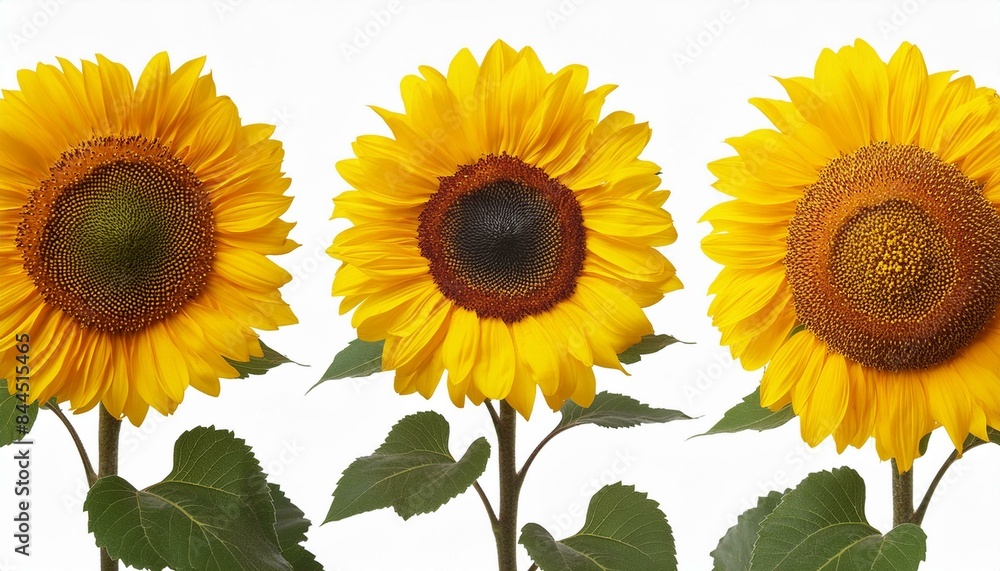 Obraz premium Showcase the charm of sunflowers, from small to large, in your projects.