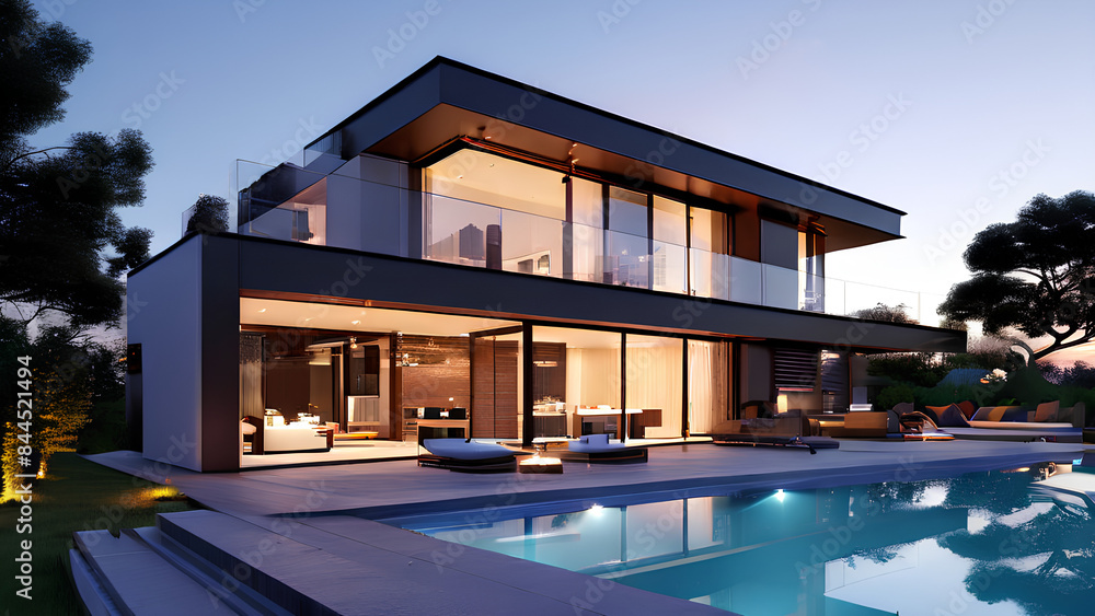 Sunset Sanctuary - Minimalist Villa Embraces Tranquility Sunset Sanctuary - Minimalist Villa Embraces Tranquility