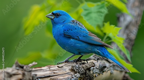 The indigo bunting is a small, bright blue bird that eats seeds. It's a part of the same family as cardinals.