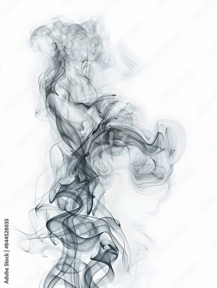 Captivating Representation of Ethereal Smoke in Monochrome Abstract Artwork Captivating Representation of Ethereal Smoke in Monochrome Abstract Artwork