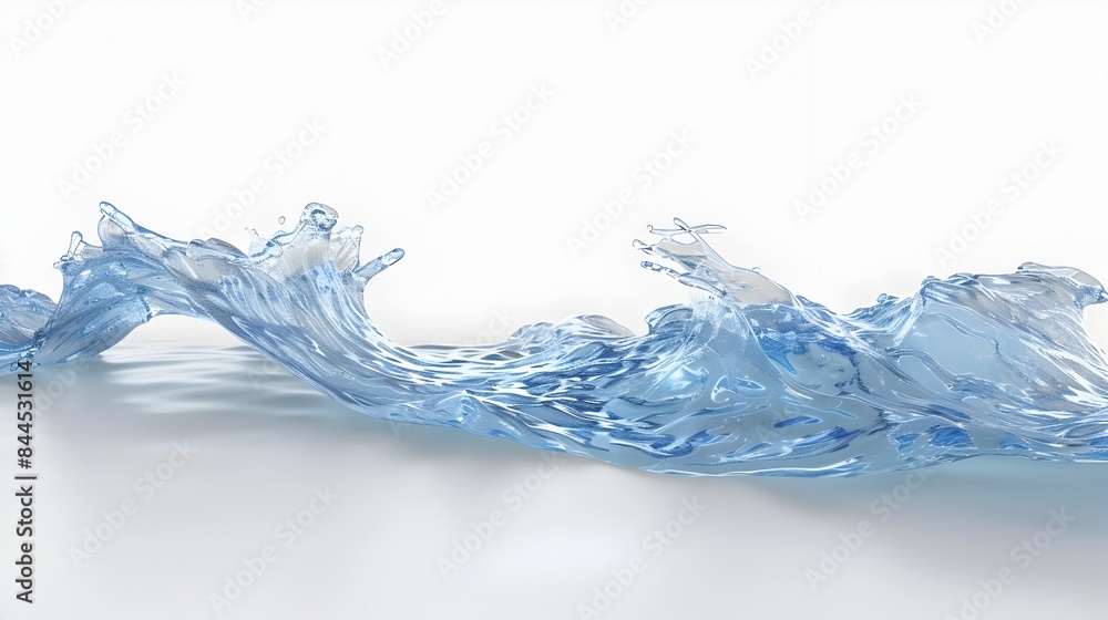 Flowing Water Transformation in Abstract 3D Digital Rendering Flowing Water Transformation in Abstract 3D Digital Rendering