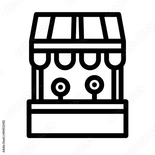 shooting gallery icon illustration