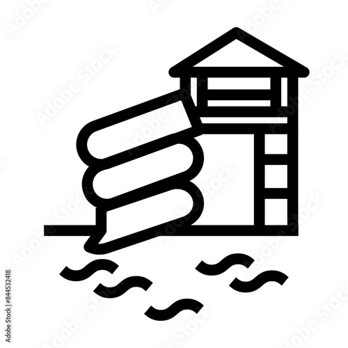 water slide icon illustration