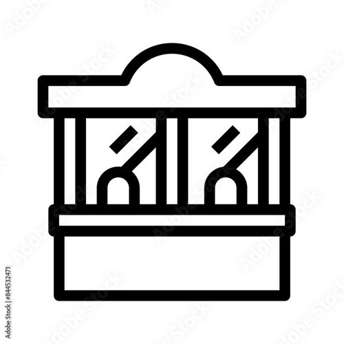 ticket office icon illustration