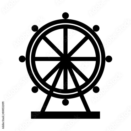 ferris wheel icon illustration