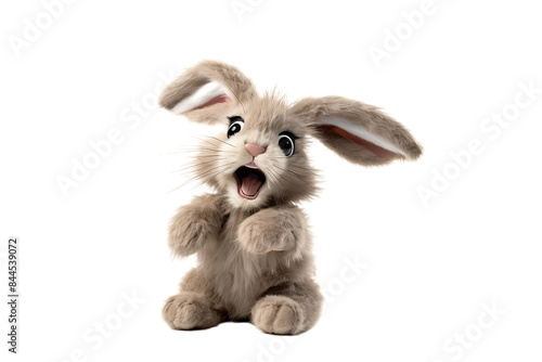 Happy Bunny Toy on Transparent Background. © Stocks