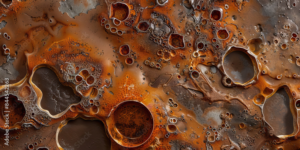 Microscopic Rust Rustic Brown Rust Remover Chemical Reaction: Microscopic examination of ...