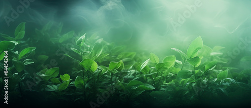 Steam, fog, vapor, smoke in shades of green on an interesting graphic composition.