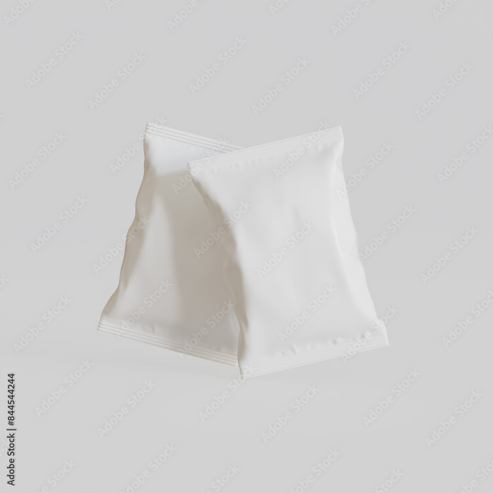 Realistic snack for chips potato and etc. white color on white background rendering 3D illustration Realistic snack for chips potato and etc. white color on white background rendering 3D illustration