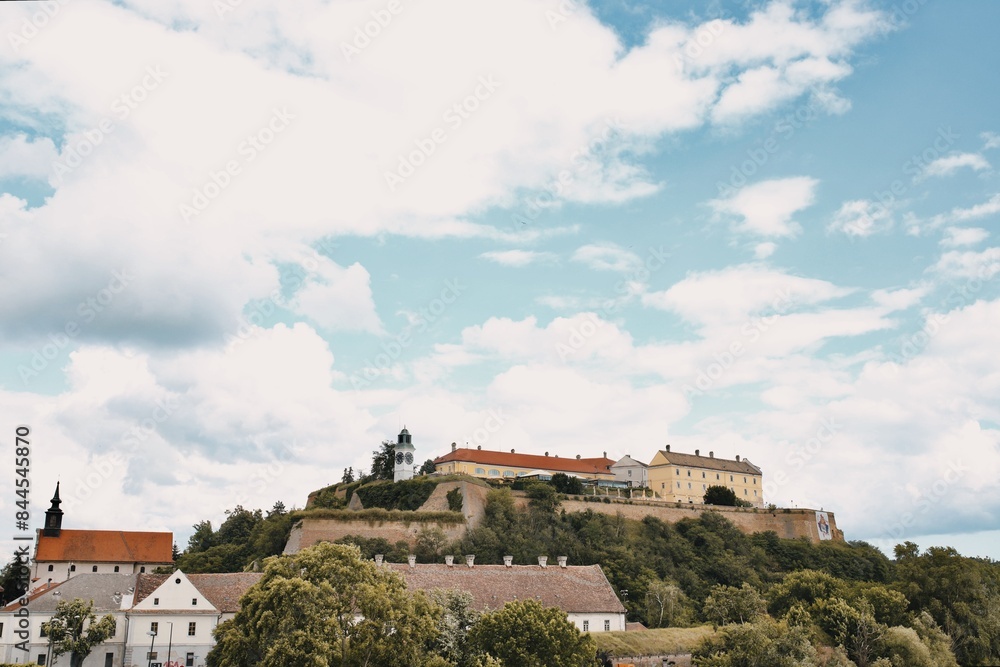 Fototapeta premium panorama of an old fortress in Petrovaradin in Novi Sad 