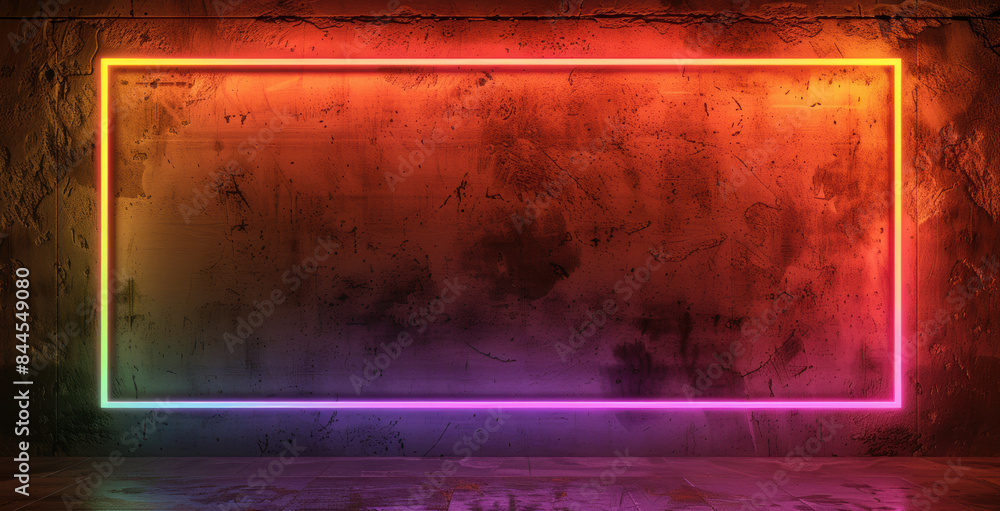 A neon frame with a gradient glow, creating a smooth and eye-catching border for slides A neon frame with a gradient glow, creating a smooth and eye-catching border for slides