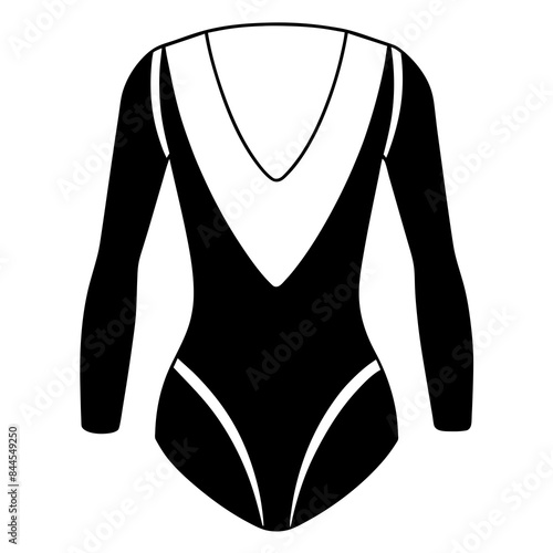 gymnastic leotard  silhouette vector  illustration