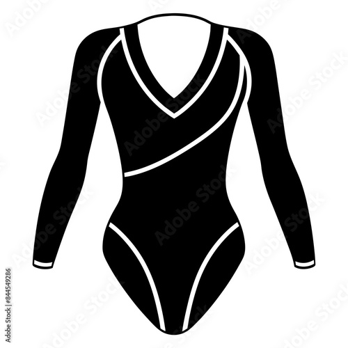 gymnastic leotard  silhouette vector  illustration