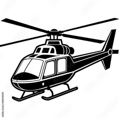 helicopter  silhouette vector  illustration and svg file