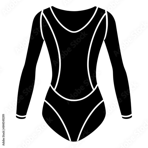 gymnastic leotard  silhouette vector  illustration