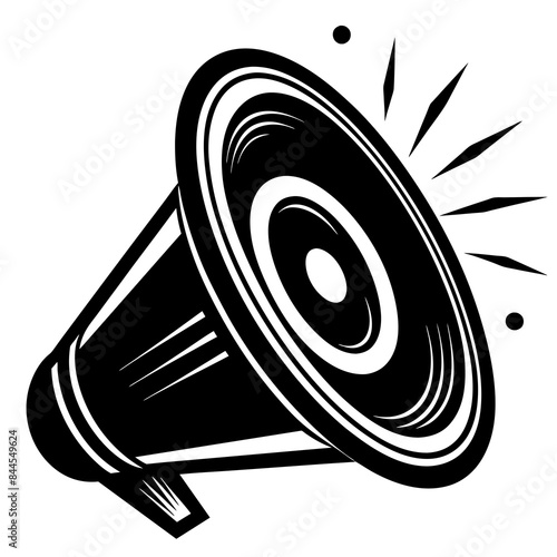 sound speaker  silhouette vector  illustration