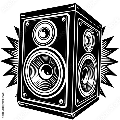 sound speaker  silhouette vector  illustration