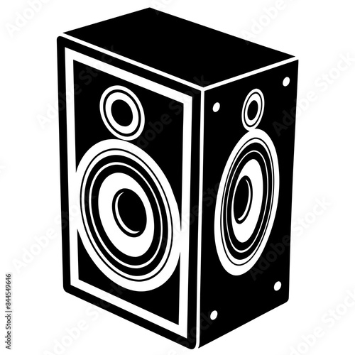 sound speaker  silhouette vector  illustration