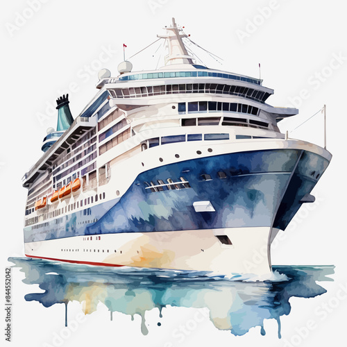 Cruise Ship Ilustration Design Very Extreme photo