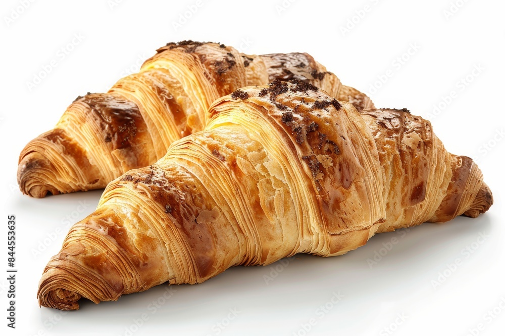Golden croissants with a flaky texture, perfect for a rich and indulgent breakfast or snack experience Golden croissants with a flaky texture, perfect for a rich and indulgent breakfast or snack experience