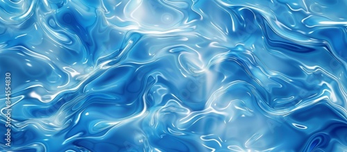 青い液体の波模様 