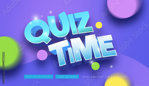 Quiz Time Text Effect Editable